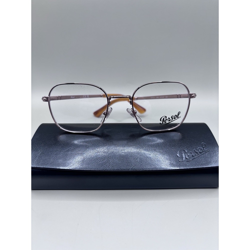 PERSOL PO1010V 1080 Copper Square Metal Eyeglasses Frame 50-19-145 Italy New